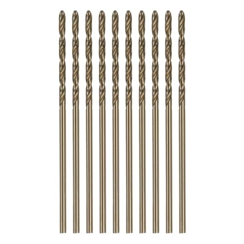Image of sourcing map 10pcs Cobalt Jobber Drill Bits 1.2mm / 0.047" M35 High Speed Steel HSS Twist Drilling Bit Tool for Stainless Steel Copper Wood Plastic and other Hard Materials