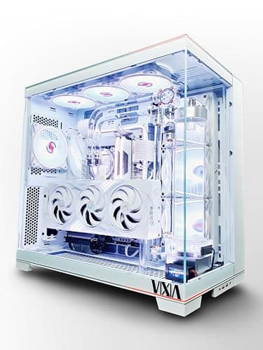 Image of VIXIA High End Custom Watercooled Gaming PC - Intel Core i9 14900K - Gigabyte Aorus GeForce RTX 5080 DDR7 16GB - RAM DDR5 RGB 32GB - PCIe5.0 M.2 NVME 2TB - All White - VXS-110W
