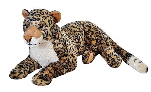 Image of Wild Republic Jumbo African Leopard Giant Plush Soft Toy, Gifts for Kids, 76 cm, 30"