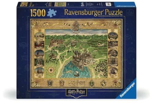 Image of Ravensburger Harry Potter Gifts - Hogwarts Map 1500 Piece Jigsaw Puzzles for Adults and Kids Age 12 Years Up