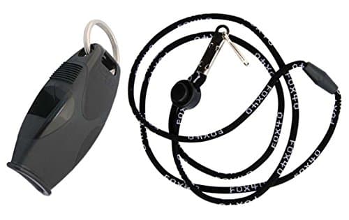 Image of Fox 40 Sharx Whistle with Lanyard, Black