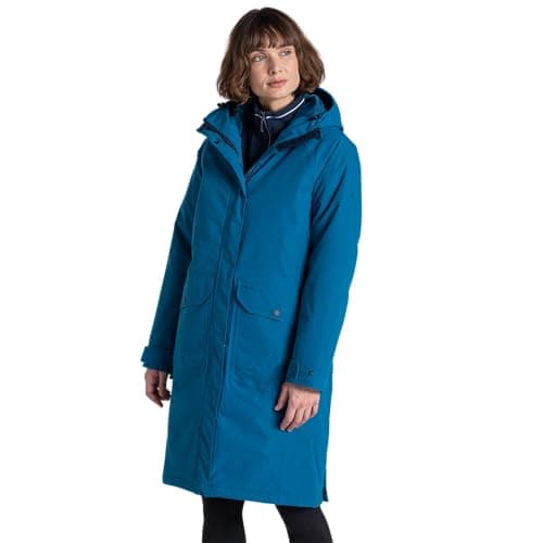Image of Craghoppers Womens Jkt Rosalind II Waterproof Jacket, Porcelain Blue, 14 UK