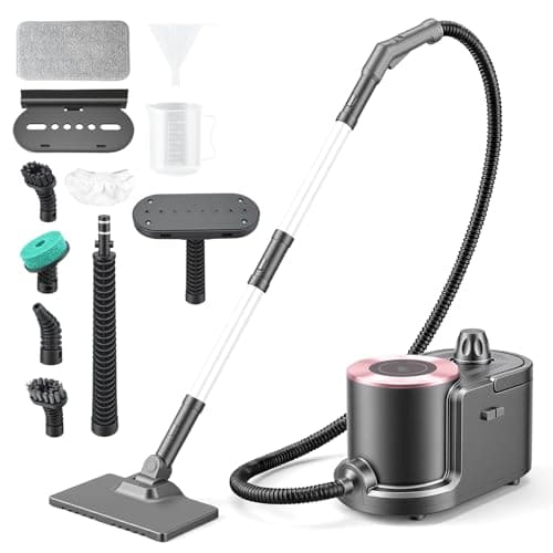 Image of 2000W High Pressure Steam Cleaner, 4 Bar Handheld Steamer & Steam Mop with 1.9L Tank, Complete Kit for Car Steam Cleaner, Steam Cleaner Floor, Bathroom, Multi-Purpose Home Cleaning, Chemical-Free