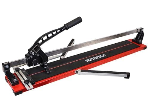 Image of Faithfull Professional Tile Cutter - 900mm (35in) Square, 635mm Diagonal, 14mm Thick Cutting Capacity for Wall & Floor Tiles