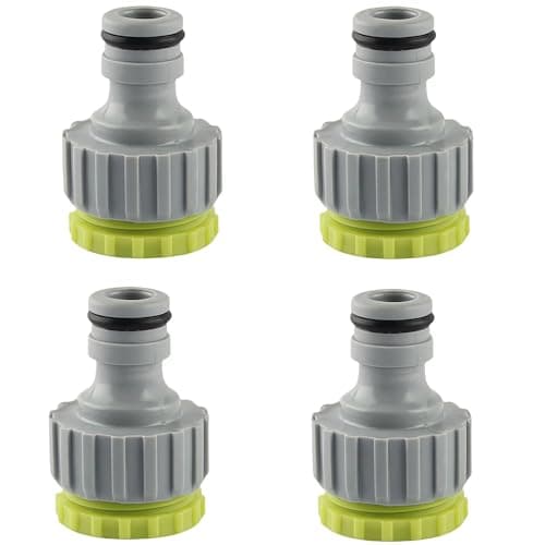 Image of 4 Pack Garden Hose Tap Connector - 3/4 inch & 1/2 inch 2-in-1 Plastic Female Threaded Tap Connector for Hosepipe, Threaded Faucet Adapter,Hose Connector Set for Garden Irrigation