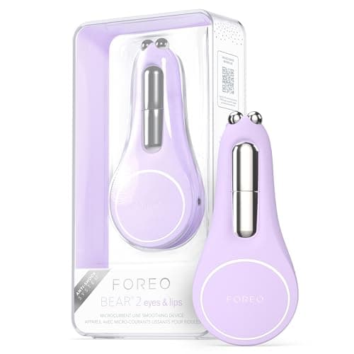 Image of FOREO Bear 2 Eyes & Lips, Microcurrent Line Smoothing Instant Face Lift, Eye Care Device, Brow Lift, Dark Crcles Under Eye Treatment & Lip Plumper Device, Firming Beauty Products, Lavender