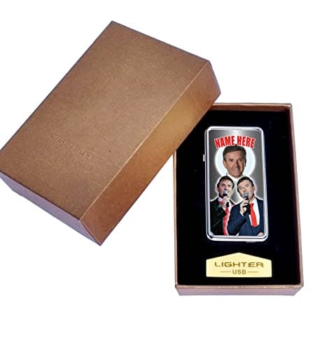 Image of Daniel O'Donnell Personalised Icon Rechargeable Gift Boxed Silver Metal USB Lighter