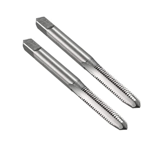 Image of TA-VIGOR 2Pcs M6 x 1mm Metric Machine Tap, HSS 3 Straight Flute Taper Plug Metric Tap, 1mm Pitch Screw Thread Tapping Threading Machinist Repair DIY Tool