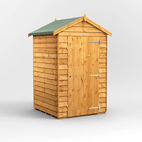 Image of Powersheds High Grade Premium Apex Overlap Wooden Cabin with Security Features, Door & Window Flexibility, made from 10 mm Extra Thick Timber & Toughened Glass