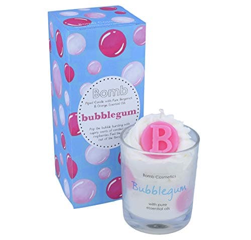 Image of Piped Candle by Bomb Cosmetics Bubblegum Piped Glass Candle