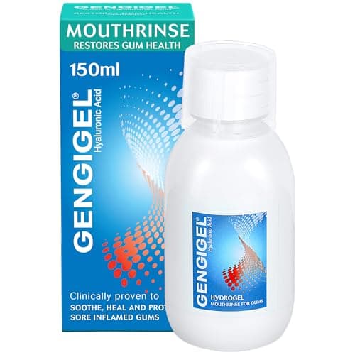 Image of Gengigel Mouthwash 150ml – Hyaluronic Acid Mouth Ulcer Treatment for Adults, Gum Repair & Gum Disease Support, Oral Rinse for Dry Mouth, Gingivitis & Gum Irritation