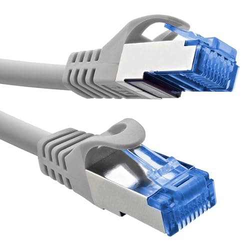 Image of InLine Patch Cable, Cat.6A, S/FTP, TPE (LSZH), CCA, PoE, LAN, Ethernet, Network Cable, RJ45 Gigabit, Grey, 10 m, 72600