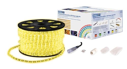 Image of Eagle Static LED Rope Light Kit With Wiring Accessories Kit 90m