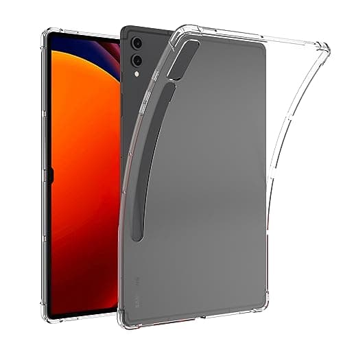 Image of Asgens Clear Case for Samsung Galaxy Tab S10+/S10Plus 2024/ S9+/S9Plus 12.4" 2023, Slim Lightweight Soft TPU Silicone Shock Absorption Protective Cover(SM-X820/X826B/X828U/X810/X816/X818)