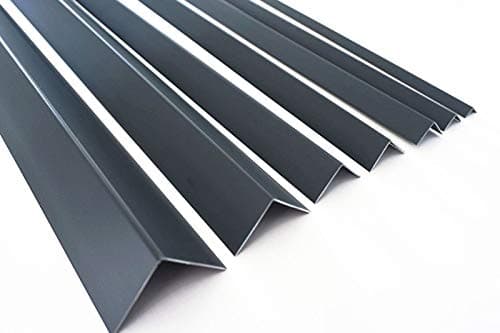 Image of Cezar PVC Corner Angle Trim – Anthracite RAL 7016 – from 10 × 10 mm to 50 × 50 mm Impact-Resistant 1m (39.37 In) Length TMW Profiles (20mm x 20mm x 1M)