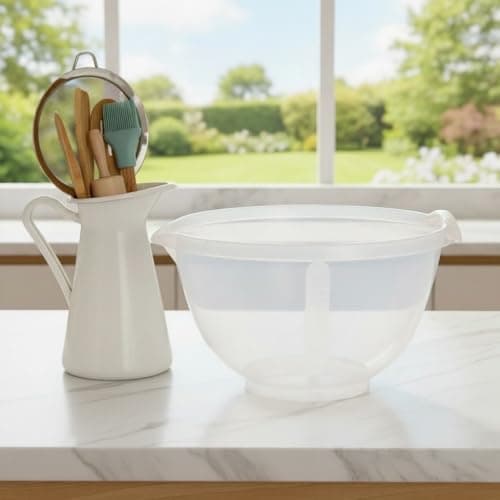 Image of Home Fittings 4L Classic Prepware Expert Mixing Bowl with Measuring Clear Quality You can Trust Dunlem Wham Easy Grip and Pour