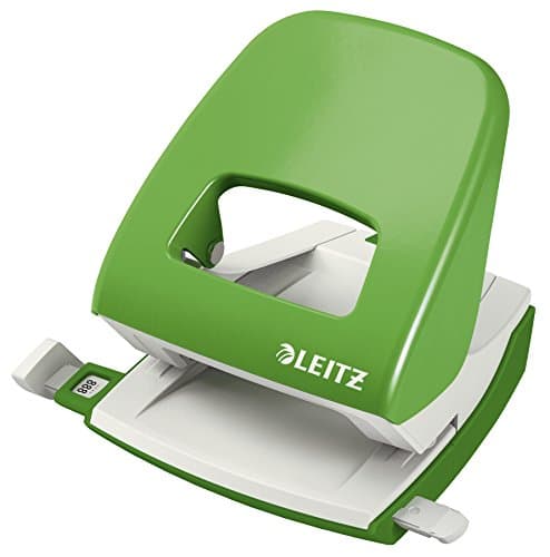 Image of Leitz Hole Punch, 30 Sheets, Guide Bar with Format Markings, Metal, NeXXt Range, 50080050 - Light Green