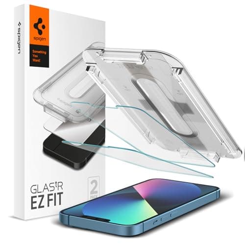 Image of Spigen EZ Fit Tempered Glass Screen Protector for iPhone 13 Mini - 2 Pack