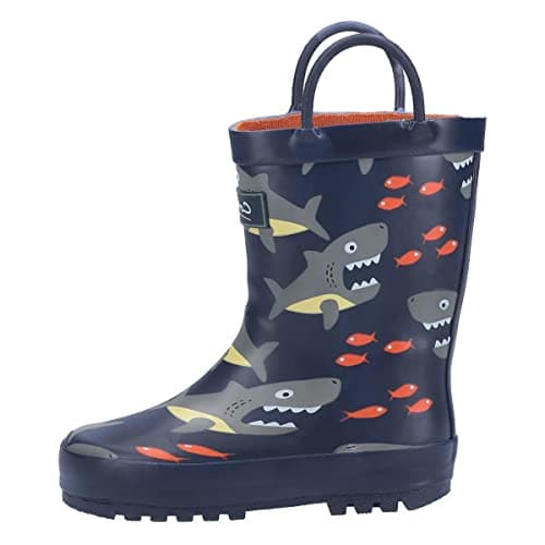Image of Cotswold Puddle Waterproof Pull On Boot Unisex Kids Shark Size 13