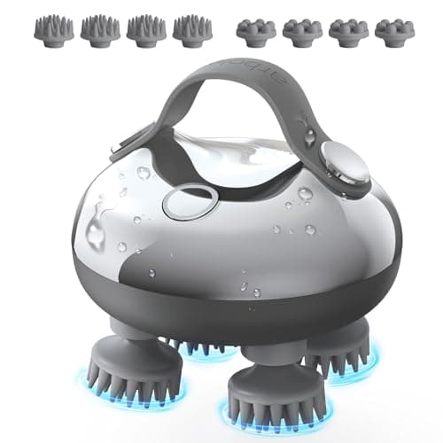 Image of arboleaf Head Massager Scalp, Electric Scalp Massagers IPX7 Waterproof, Hair Massager with 8 Removable Claws and 3 Modes, Portable Handheld Massager for Relaxation, Deep Cleaning, Gift for Women Men