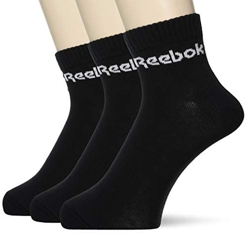 Image of Reebok UNISEX Active Core 3 Pairs CREW SOCKS, black, L