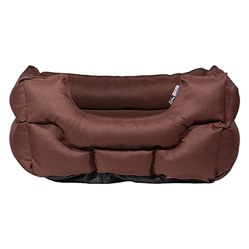 Image of Bunty Woodland Dog Beds Large Washable - Soft, Calming, Wipe Down Cat Bed & Dog Bed for Crate - High Wall Support - Water-Resistant, Non-Skid Bottom - Rectangle, Brown, 76x61x21cm