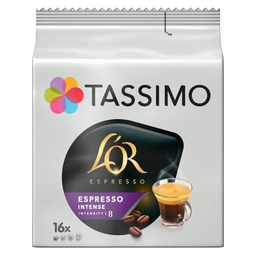 Image of Tassimo L'OR Espresso Intense Coffee Pods (Pack of 1, Total 16 Capsules) – Strong Rich Espresso T DISCs with Velvety Crema