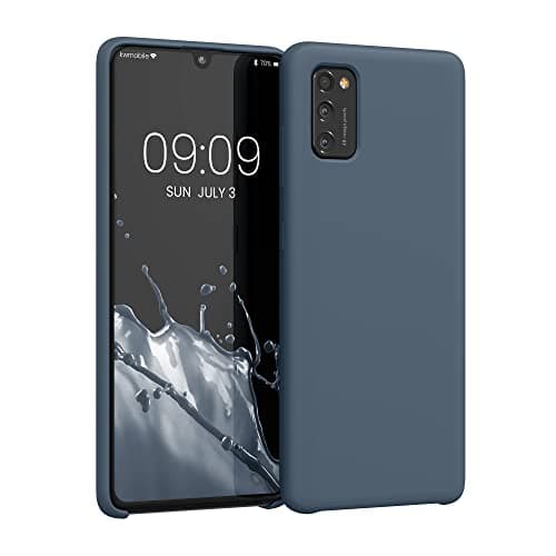 Image of kwmobile Case for Samsung Galaxy A41 Case - Soft Cover - Shockproof Silicone - Wireless Charging Dark Slate