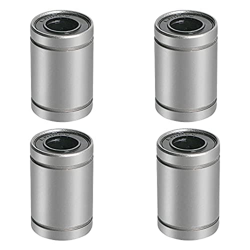 Image of Aopin LM10UU Cylinder Linear Motion Ball Bearing, ID 10mm, OD 19mm Linear Ball Bearings Sae52100 Carbon Steel, 4 Rows of Steel Balls, Great for CNC, 3D Printer, Linear Rail Guide 4 PCS