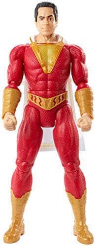 Image of Fisher-Price GGY38 DC Comics Thunder Punch Shazam Movie Action Figure with Lights and Sounds, 12” Scale, Projectile Firing Weapon, Multicoloured