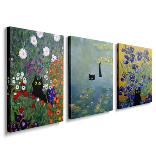 Image of prinfantasy Canvas Wall Art 3 piece Boho Modern Pictures Wall Decor Nature Art Prints Painting for Living Room Bedroom Home Office Hallway and Stairs, YH077