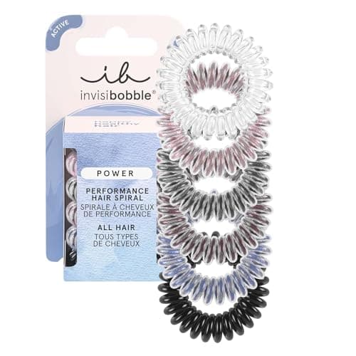 Image of invisibobble Power Hair Bobbles for Men & Women, Strong Hold, Hair Scrunchie Set, Multicoloured, Reflective, Braid Scrunchies for Sports, Extra Strong, Colourful Hair Elastics, Thick Hair, Pack of 6