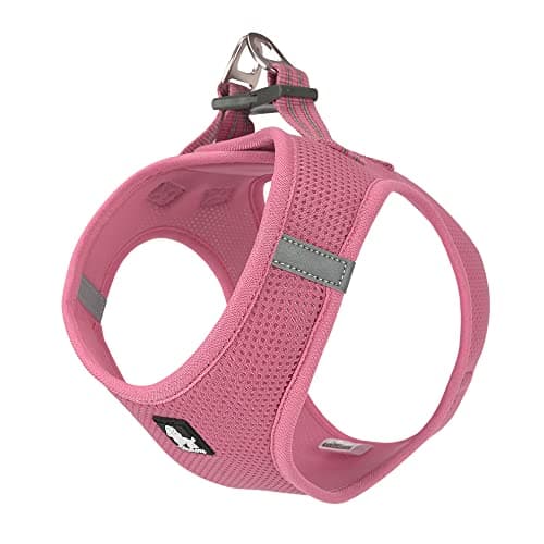 Image of TRUE LOVE Dog Harness Soft Air Mesh Adjustable Reflective Pet Vest for Small and Medium Breeds, Small, Pink