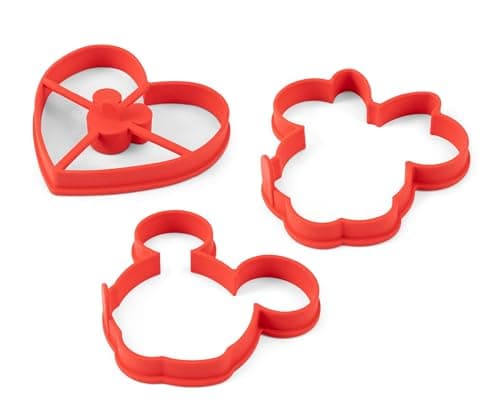 Image of Prestige Disney Pancake Mould Set of 3: Red Silicone Pancake Mould