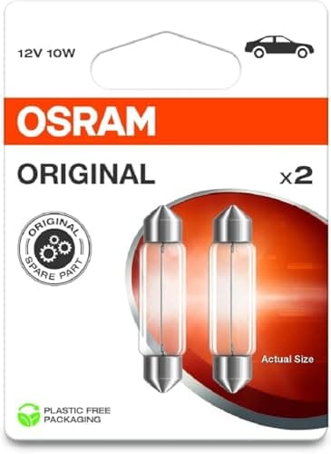 Image of OSRAM ORIGINAL LINE 12V, Festoon, Signal lamp, 6411-2BL, double blister, 2 lamps