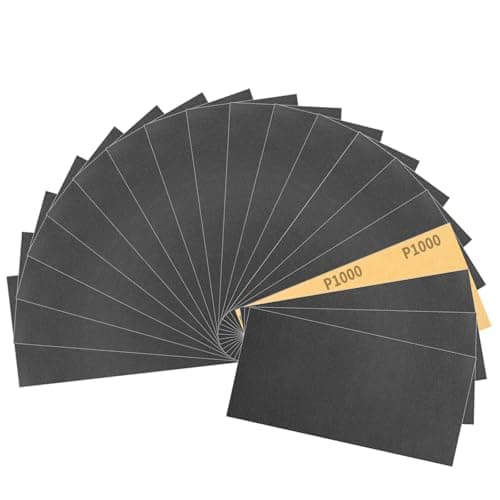 Image of Sruhrak 30 Pieces Sandpaper 9.3 x 23 cm Waterproof Sanding Paper 1000 Grits Sanding Sheets Set for Wood Metal Automotive Plastic Surface Preparation