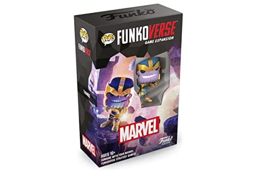Image of FUNKO GAMES Funkoverse: Marvel 101 1-Pack - Thanos - 3'' (7.6 Cm) POP! - Light Strategy Board Game For Children & Adults (Ages 10+) - 2-4 Players - Collectable Vinyl Figure - Gift Idea