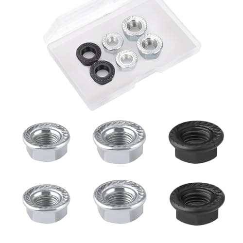 Image of 6pcs Bike Wheel Axle Nut, M8 M9.5 M10 Bicycle Hub Flanged Axle Nut Bicycle Bike Parts for Mountain Road Commute Front & Rear Wheel(3 Sizes)