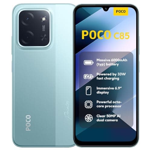 Image of XIAOMI POCO C85, Smartphone 8+256GB, 6.9" 120Hz Display 7.99mm Design, MediaTek Helio G81-Ultra Octa-core, 50MP AI dual camera, 6000mAh, Green, Charger Not Included