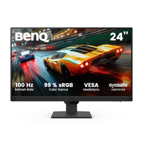 Image of BenQ GW2490E 24 Inch Eye-care Gaming Monitor, 100Hz, 1920x1080p, IPS, 2X HDMI, DisplayPort, Built-in Speakers, Wall Mount, Adaptive Brightness, Thin Bezel