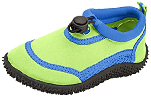 Image of Wet Shoes Kids Infant Size Aqua Beach Surf Water Swim for Boys & Girls (Green & Blue, Numeric_9)