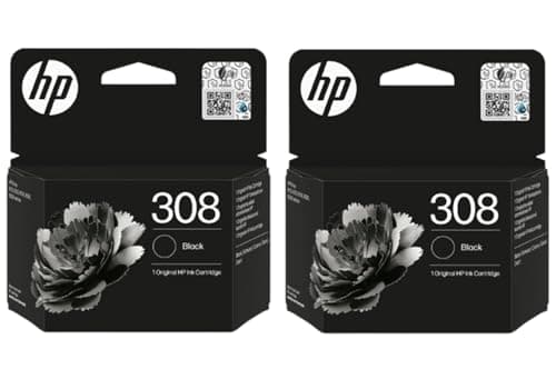 Image of HP 308 Black Ink Cartridge Twin Pack - 7FP21UE - Recycling Pack Included