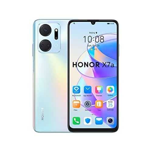 Image of HONOR X7a Mobile Phone Unlocked, 6.74-Inch 90Hz Fullview Display, 50MP Quad Camera with 5330 mAh Battery, 4 GB+128 GB, Android 12 Titanium Silver (Renewed)