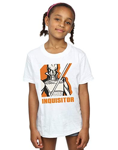 Image of Star Wars Girls Rebels Inquisitor T-Shirt White 9-11 Years