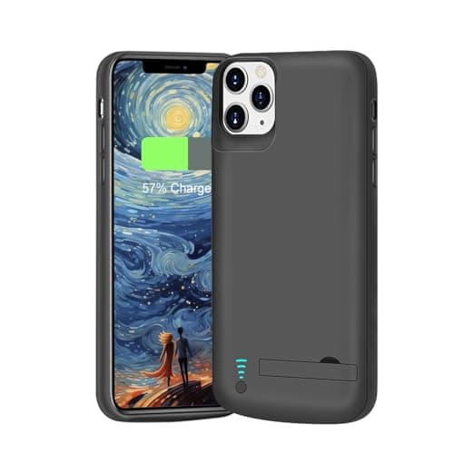 Image of BAHOND [Upgraded Battery Case for iPhone 11 Pro Max, 6000mAh Rechargeable Extended Battery Charging Charger Case, Add 110% Extra Juice (6.5 Inches) Black