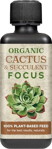 Image of Organic Cactus & Succulent Focus Concentrated Liquid Fertiliser, 300 ml - Plant-Based Fertiliser - Professional Grade Plant Food Concentrate with Kelp Seaweed Extract - Makes 60L Feed