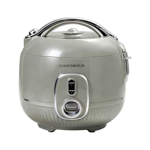 Image of Mini Rice Cooker, 0.8L Portable Non-Stick Small Travel Cooker, 4-Cup (Uncooked)/8-Cup (Cooked) Rice Cooker for 1-3 People, Perfect for White/Brown Rice,Porridge and Soup, Auto Keep Warm 12 hours