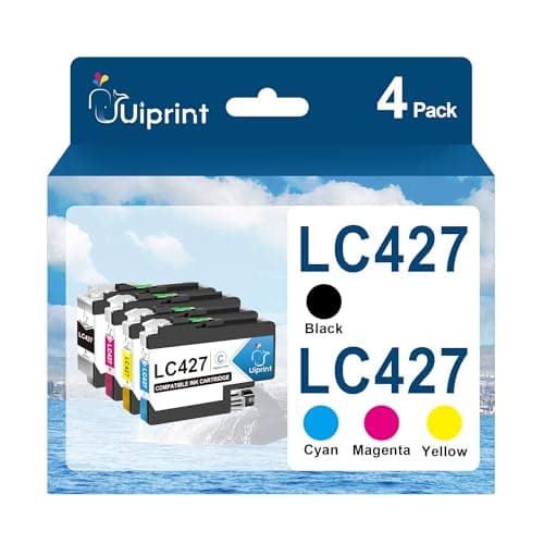 Image of Uiprint LC427 Ink Cartridges for Brother LC427 Compatible for HL-J6010DW MFC-J5955DW MFC-J6957DW MFC-J6959DW Printers (4-Pack,Black/Cyan/Magenta/Yellow)