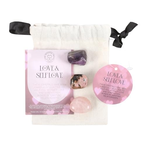 Image of UK Love & Self Love Healing Crystal Set - Crystal Healing Kit for Love Energy - Self Love Stones Set - Crystal Therapy Set
