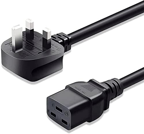 Image of FSKE 3 Meters C19 Power Cable UK Mains Plug to IEC 320 C19 14AWG Extension Cord Leads